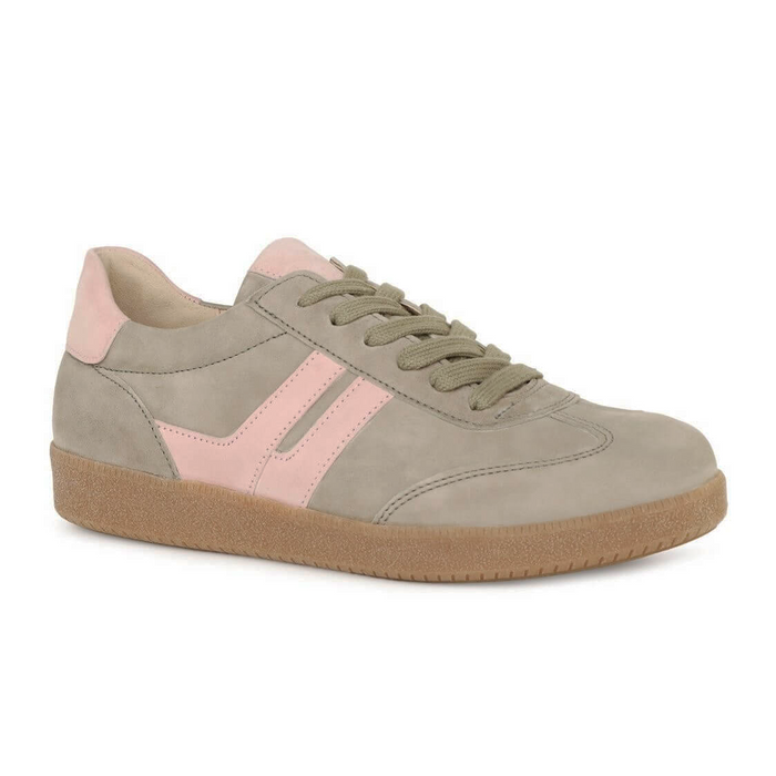 Gabor 300 Court Sneaker (Women) - Samtchevreau/Schilf/Bloom Athletic - Casual - Lace Up - The Heel Shoe Fitters