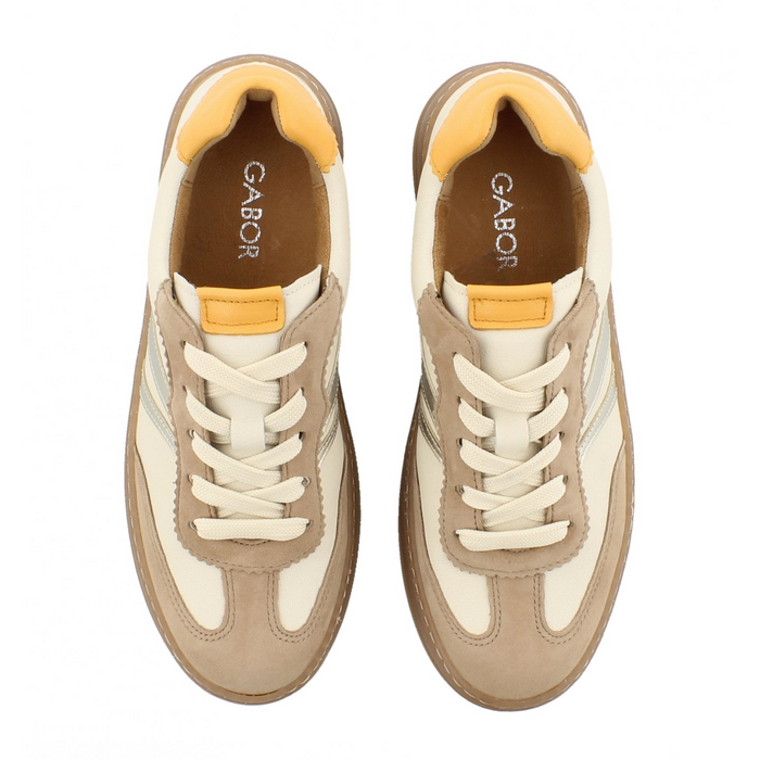 Gabor 475 Sneaker (Women) - Panna/Sand/Apricot Athletic - Casual - Lace Up - The Heel Shoe Fitters