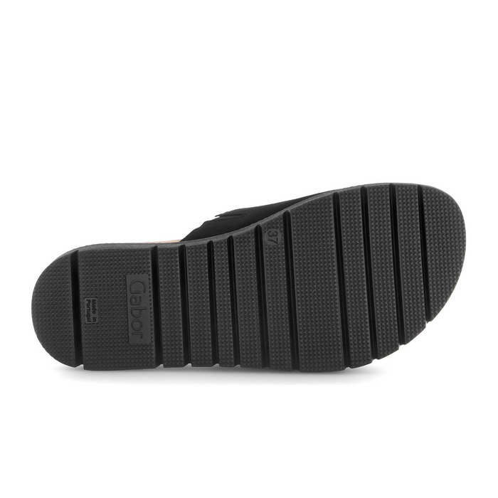 Gabor 745 Beaded Ring Slide (Women) - Dreamvelour/Schwarz Sandal - Slide - The Heel Shoe Fitters
