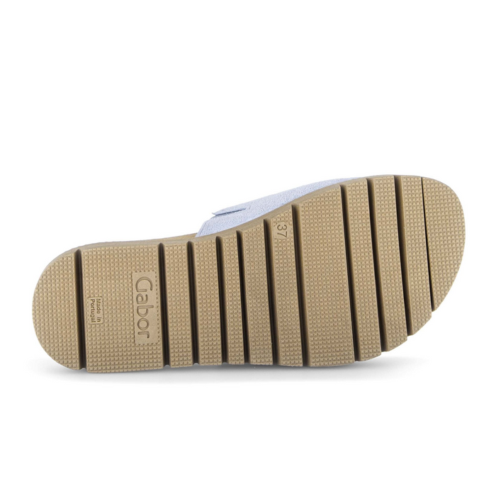Gabor 745 Beaded Ring Slide (Women) - Dreamvelour/Sky Sandal - Slide - The Heel Shoe Fitters