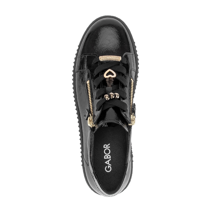 Gabor Colette Sneaker (Women) - Black Athletic - Casual - Lace Up - The Heel Shoe Fitters
