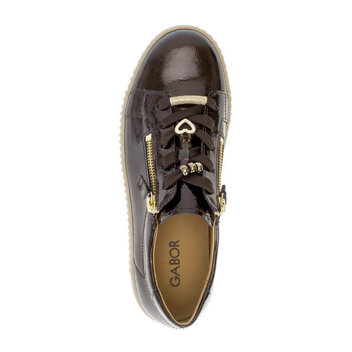 Gabor Colette Sneaker (Women) - Mocca Athletic - Casual - Lace Up - The Heel Shoe Fitters