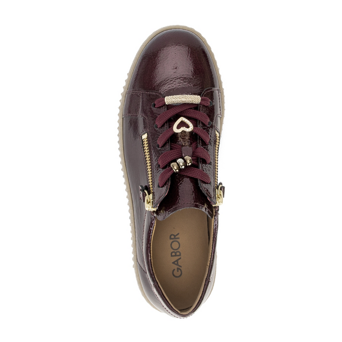 Gabor Colette Sneaker (Women) - Mulberry Athletic - Casual - Lace Up - The Heel Shoe Fitters