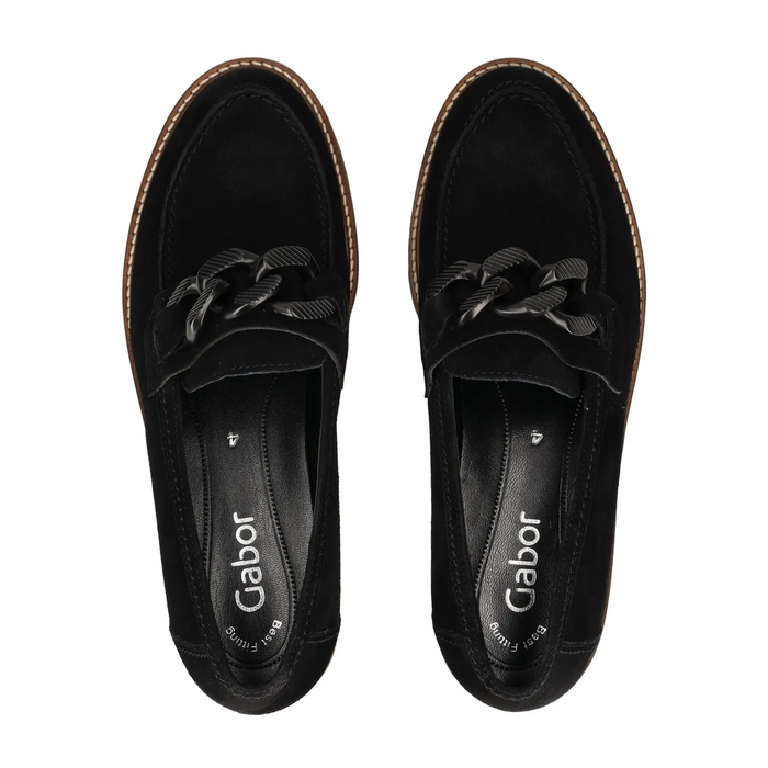 Gabor Renee Loafer (Women) - Black Dress-Casual - Loafer - The Heel Shoe Fitters