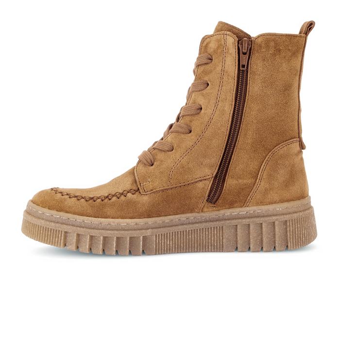 Gabor Stephanie Lace Up Mid Boot (Women) - Walnut Boots - Casual - Mid - The Heel Shoe Fitters