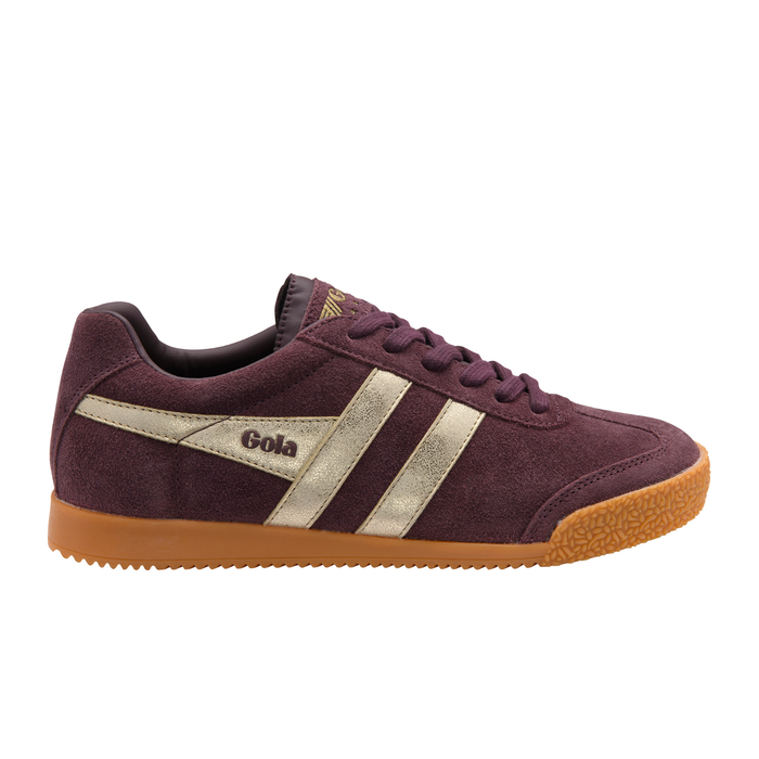 Gola Harrier Mirror Sneaker (Women) - Cocoa/Gold/Gum Athletic - Casual - Lace Up - The Heel Shoe Fitters