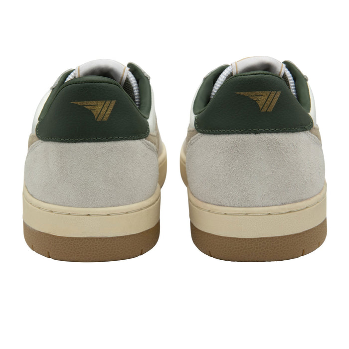 Gola Hawk Sneaker (Men) - White/Bone/Dark Khaki Athletic - Casual - Lace Up - The Heel Shoe Fitters