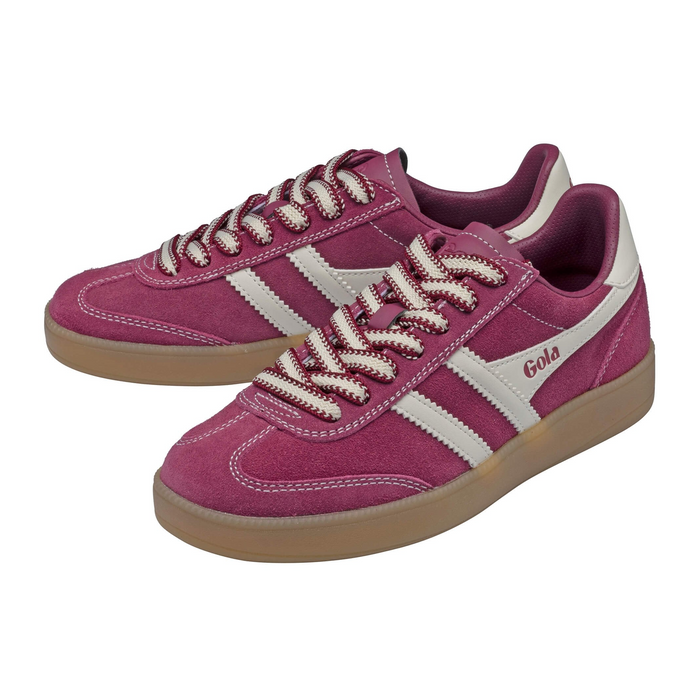 Gola Viper '78 Sneaker (Women) - Cerise/Off White/Gum Athletic - Casual - Lace Up - The Heel Shoe Fitters
