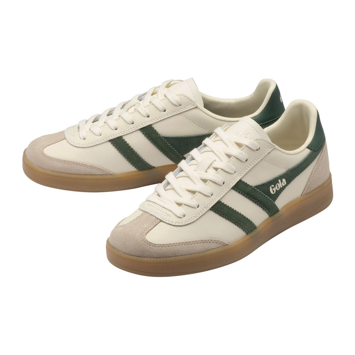 Gola Viper Leather Sneaker (Men) - Off White/Bone/Evergreen/Gum Athletic - Casual - Lace Up - The Heel Shoe Fitters