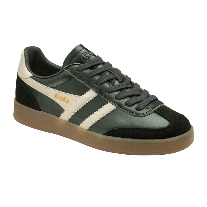 Gola Viper Metallic Sneaker (Women) - Bottle Green/Off White/Gum Athletic - Casual - Lace Up - The Heel Shoe Fitters