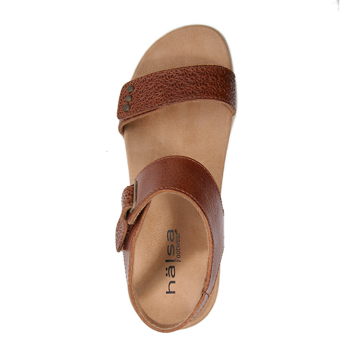 Halsa Dominica Backstrap Sandal (Women) - Cognac Sandal - Backstrap - The Heel Shoe Fitters