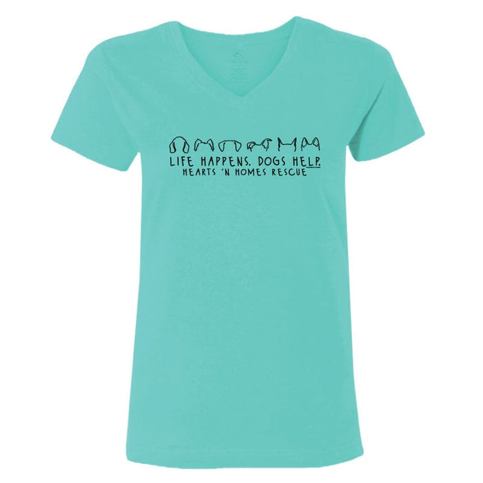 Hearts n Homes Rescue - Ladies T-Shirt V-Neck