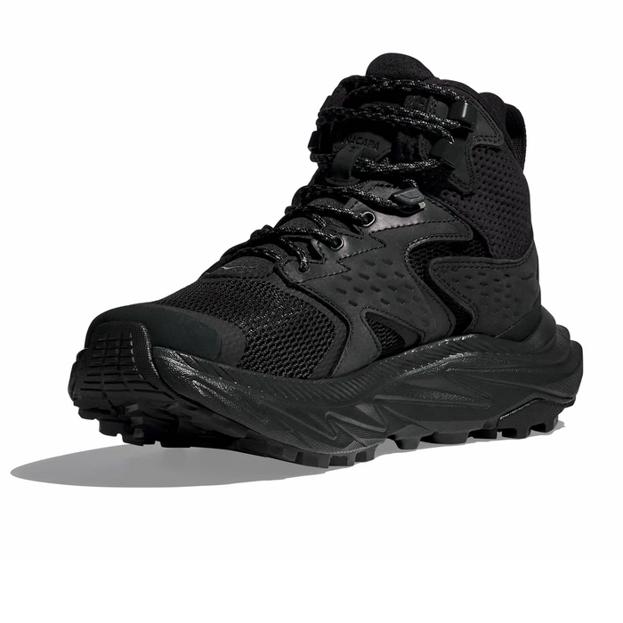 Hoka Anacapa 2 Mid GTX Hiking Shoe (Men) - Black/Black Hiking - Mid - The Heel Shoe Fitters
