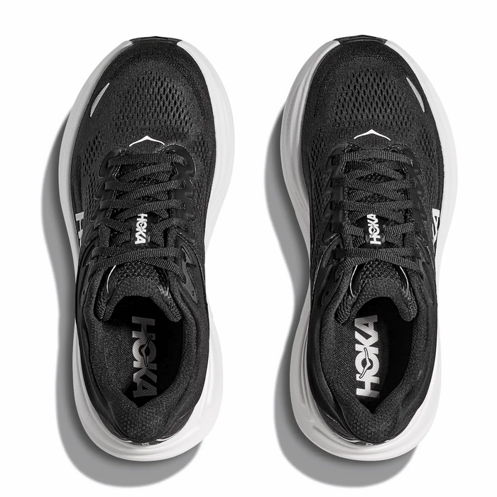Hoka Bondi 9 Running Shoe (Women) - Black/White Athletic - Running - Cushion - The Heel Shoe Fitters
