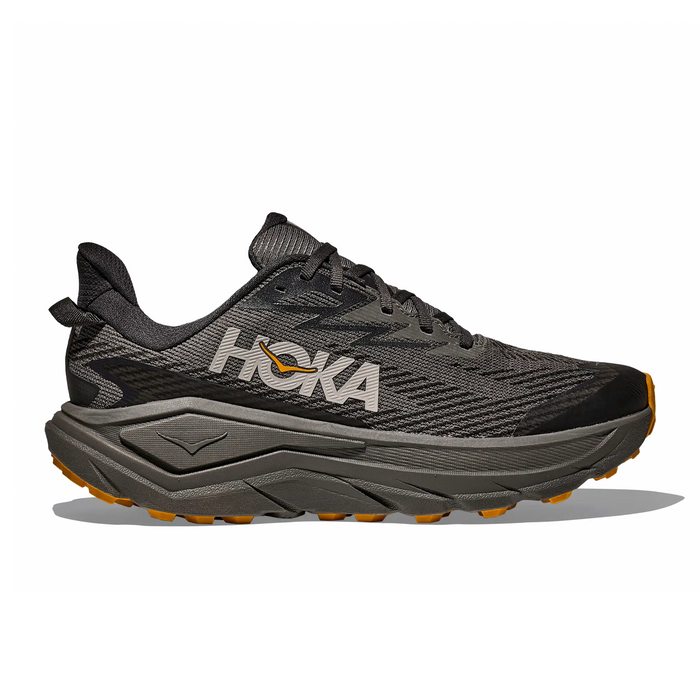 Hoka Challenger 8 GTX Trail Running Shoe (Men) - Asphalt Grey/Varsity Yellow Athletic - Running - Trail - The Heel Shoe Fitters