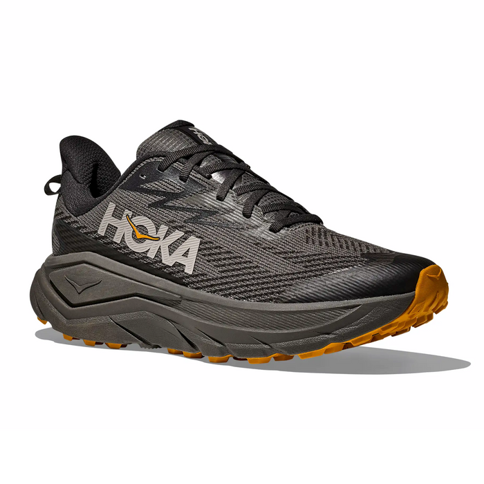 Hoka Challenger 8 GTX Trail Running Shoe (Men) - Asphalt Grey/Varsity Yellow Athletic - Running - Trail - The Heel Shoe Fitters