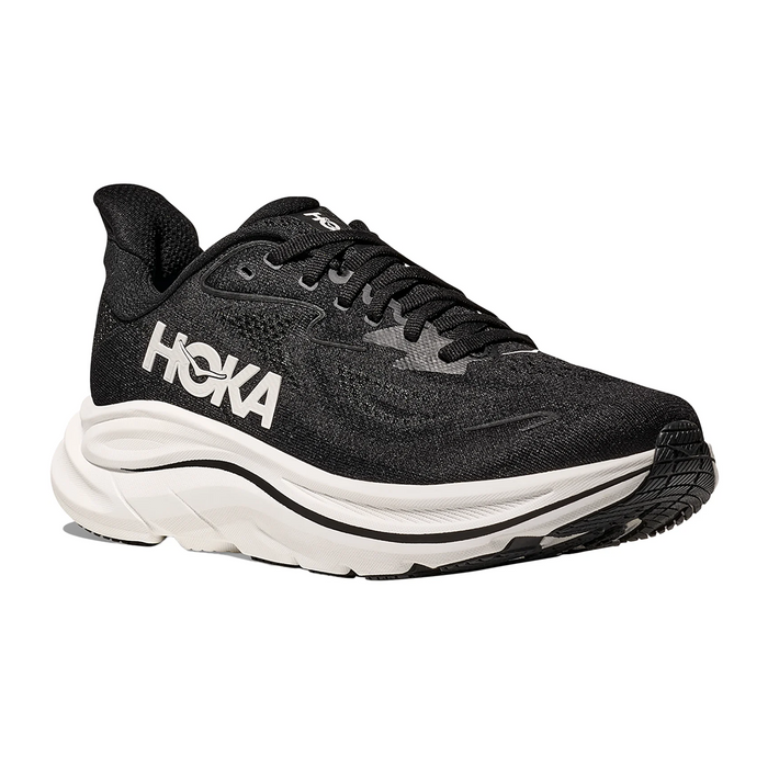 Hoka Clifton 10 Running Shoe (Women) - Black/White Athletic - Running - Neutral - The Heel Shoe Fitters