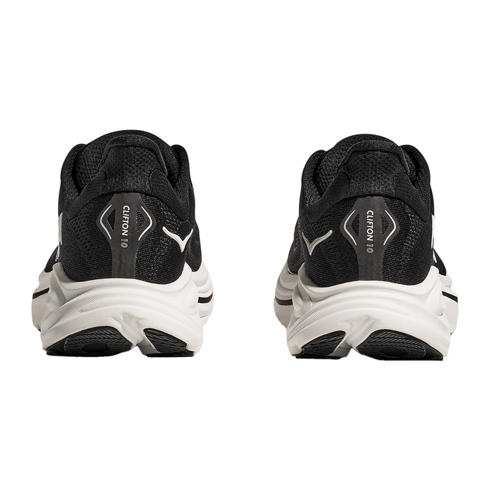 Hoka Clifton 10 Running Shoe (Women) - Black/White Athletic - Running - Neutral - The Heel Shoe Fitters