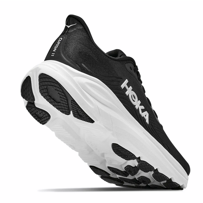 Hoka Clifton 11 Running Shoe (Men) - Black/White Athletic - Running - Neutral - The Heel Shoe Fitters
