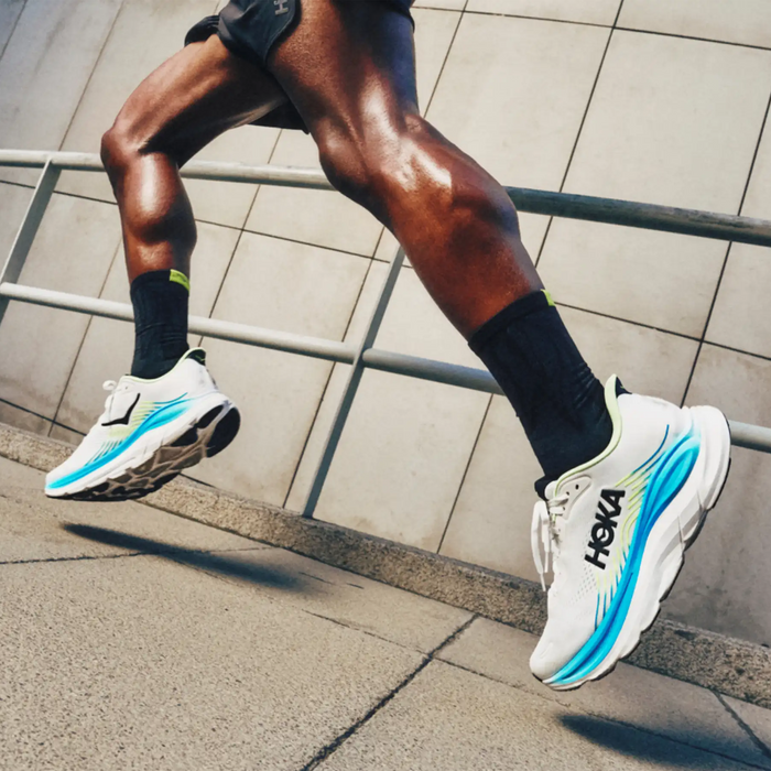 Hoka Clifton 11 Running Shoe (Men) - Black/White Athletic - Running - Neutral - The Heel Shoe Fitters