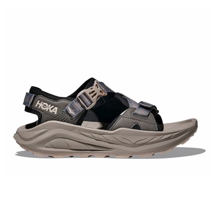 Hoka Infini Hike TC Sandal (Men) - Black/Cement Sandal - Active - The Heel Shoe Fitters