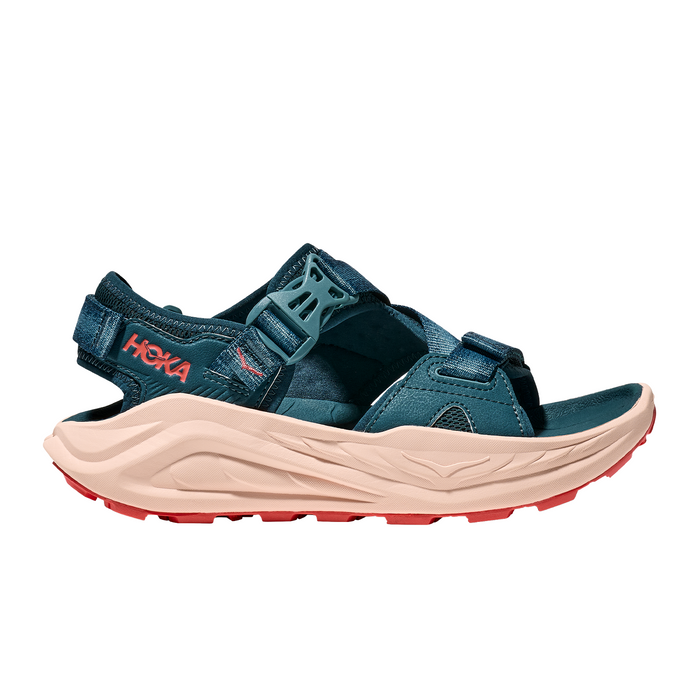 Hoka Infini Hike TC Sandal (Women) - Blue Twilight/Grapefruit Sandal - Active - The Heel Shoe Fitters
