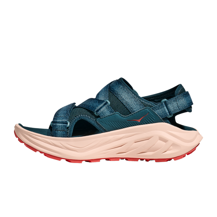 Hoka Infini Hike TC Sandal (Women) - Blue Twilight/Grapefruit Sandal - Active - The Heel Shoe Fitters