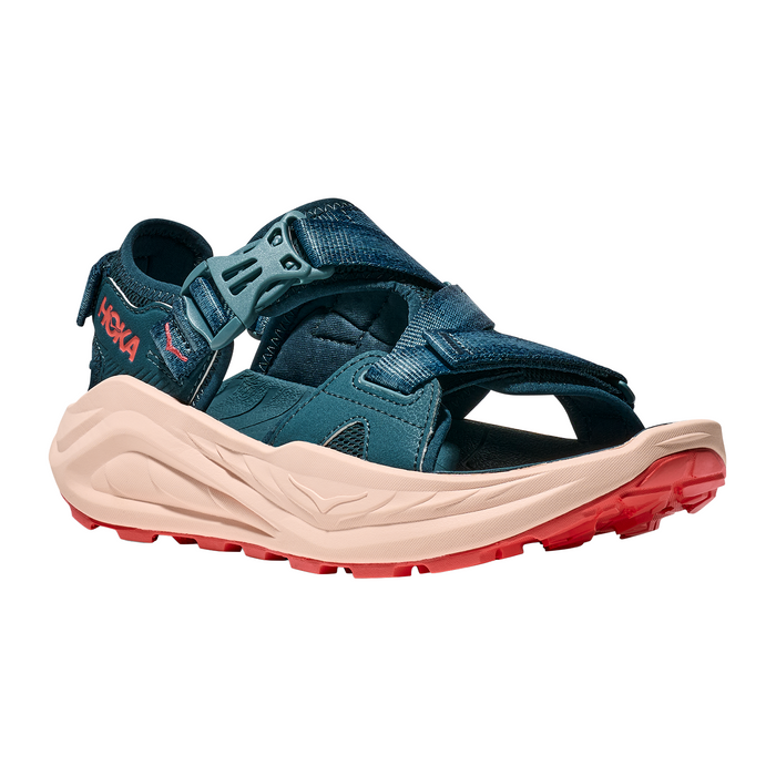 Hoka Infini Hike TC Sandal (Women) - Blue Twilight/Grapefruit Sandal - Active - The Heel Shoe Fitters