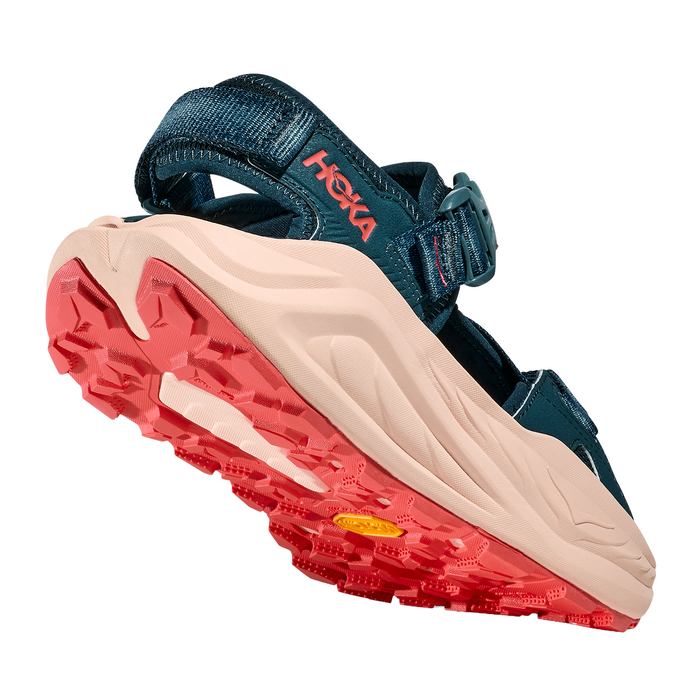 Hoka Infini Hike TC Sandal (Women) - Blue Twilight/Grapefruit Sandal - Active - The Heel Shoe Fitters