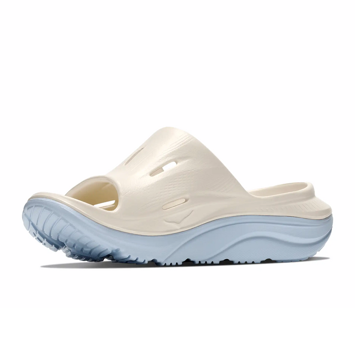 Hoka Ora Recovery Slide 3 (Unisex) - Alabaster/Ambient Blue Sandal - Slide - The Heel Shoe Fitters