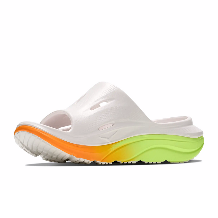 Hoka Ora Recovery Slide 3 (Unisex) - White/Neon Yuzu Sandal - Slide - The Heel Shoe Fitters