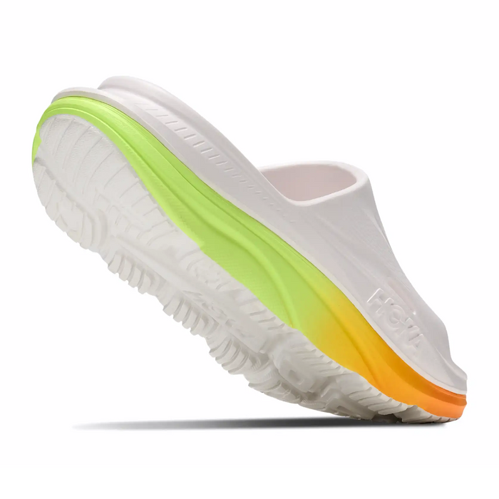 Hoka Ora Recovery Slide 3 (Unisex) - White/Neon Yuzu Sandal - Slide - The Heel Shoe Fitters