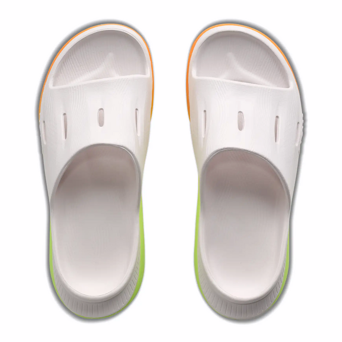 Hoka Ora Recovery Slide 3 (Unisex) - White/Neon Yuzu Sandal - Slide - The Heel Shoe Fitters