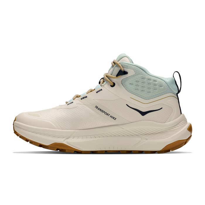 Hoka Transport Hike GTX (Women) - Alabaster/Glimmering Blue Hiking - Mid - The Heel Shoe Fitters