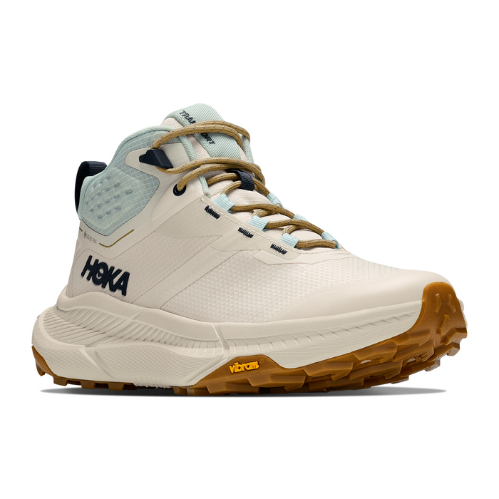 Hoka Transport Hike GTX (Women) - Alabaster/Glimmering Blue Hiking - Mid - The Heel Shoe Fitters