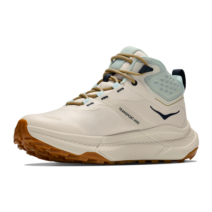 Hoka Transport Hike GTX (Women) - Alabaster/Glimmering Blue Hiking - Mid - The Heel Shoe Fitters