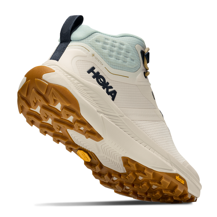 Hoka Transport Hike GTX (Women) - Alabaster/Glimmering Blue Hiking - Mid - The Heel Shoe Fitters