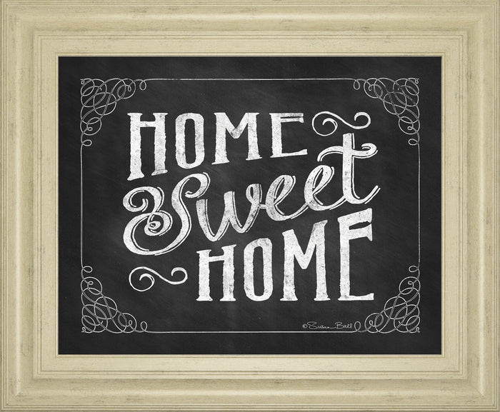 Home Sweet Home By Susan Ball - Framed Print Wall Art - Dark Gray