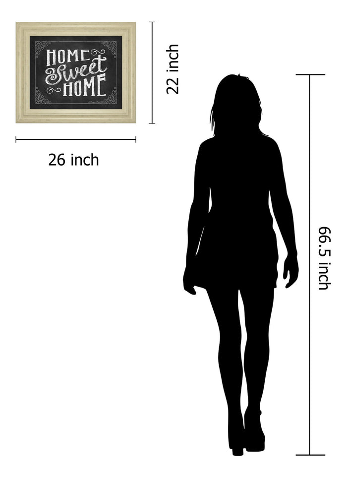 Home Sweet Home By Susan Ball - Framed Print Wall Art - Dark Gray