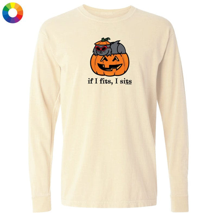 If I Fits I Sits Pumpkin - Classic Long-Sleeve T-Shirt