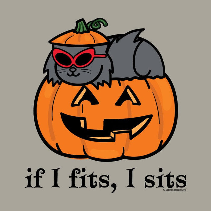 If I Fits I Sits Pumpkin - Classic Long-Sleeve T-Shirt
