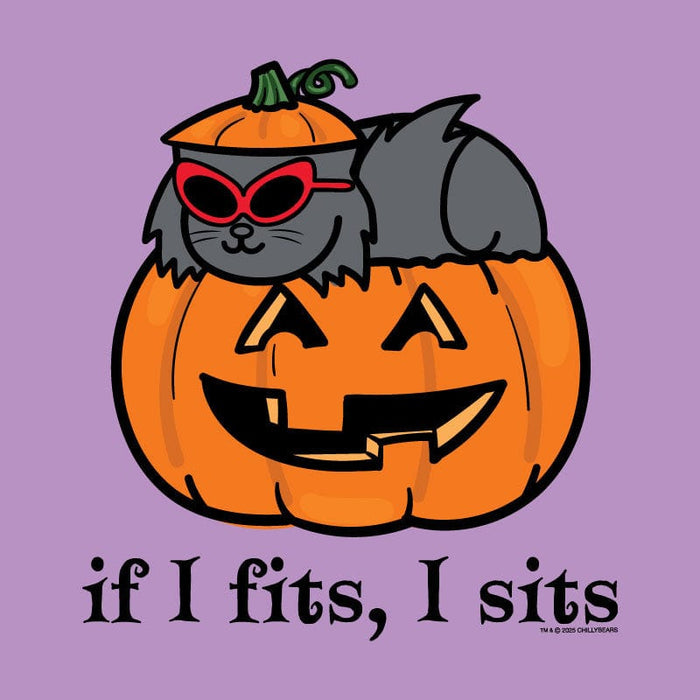 If I Fits I Sits Pumpkin - Ladies T-Shirt V-Neck