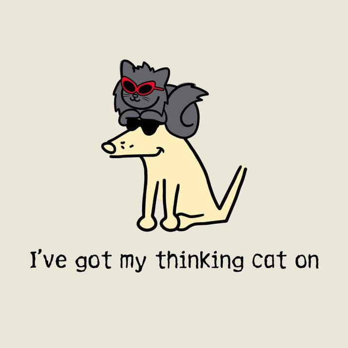 I've Got My Thinking Cat On - Ladies T-Shirt V-Neck