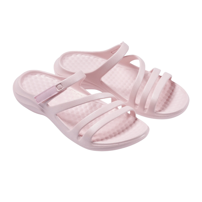 Joybees Lakeshore Sandal (Women) - Shimmer Pale Pink Sandal - Slide - The Heel Shoe Fitters