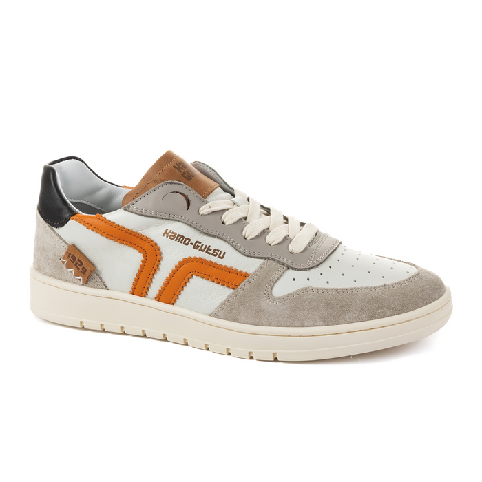 Kamo-Gutsu CAMPO 048 Sneaker (Men) - Beige/Arancio Athletic - Casual - Lace Up - The Heel Shoe Fitters