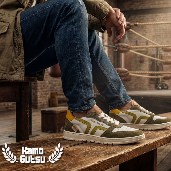 Kamo-Gutsu CAMPO 048 Sneaker (Men) - Verde/Zolfo Athletic - Casual - Lace Up - The Heel Shoe Fitters