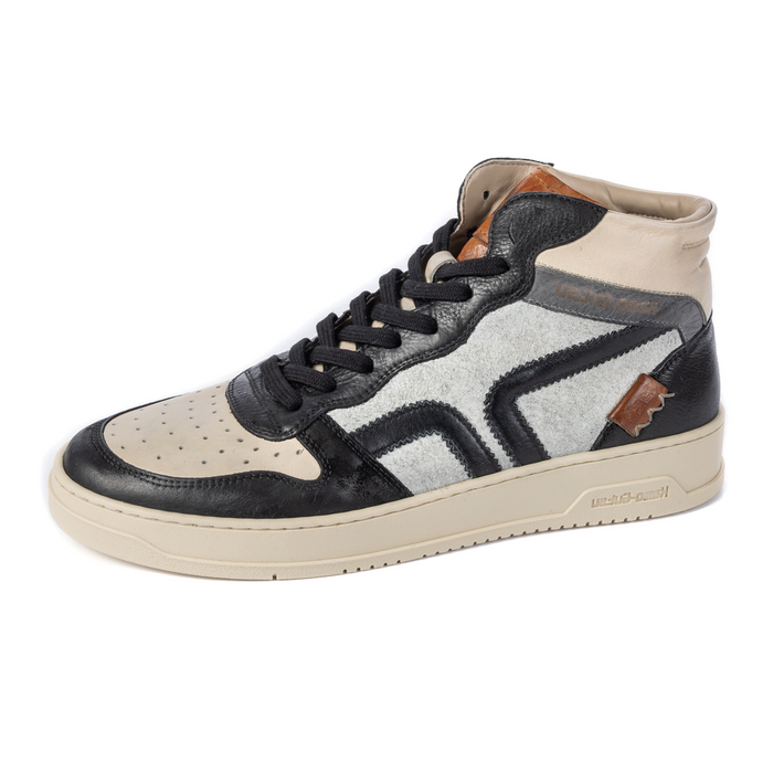 Kamo-Gutsu CAMPO 148 Hightop Sneaker (Men) - Nero Combi Athletic - Casual - Lace Up - The Heel Shoe Fitters