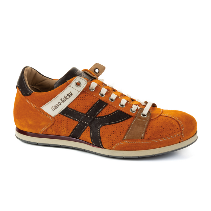 Kamo-Gutsu TIFO 044 Low Sneaker (Men) - Cam Arancio/Brown Dress-Casual - Lace Ups - The Heel Shoe Fitters