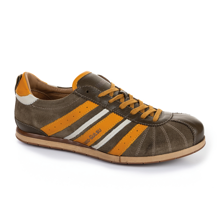 Kamo-Gutsu TIFO 049 Low Sneaker (Men) - Kaki/Girasole Athletic - Casual - Lace Up - The Heel Shoe Fitters