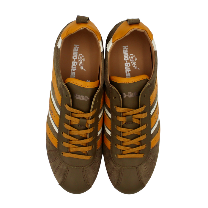 Kamo-Gutsu TIFO 049 Low Sneaker (Men) - Kaki/Girasole Athletic - Casual - Lace Up - The Heel Shoe Fitters